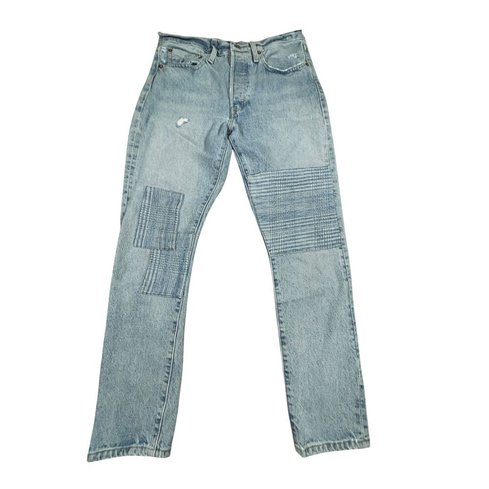 Levi's Made & Crafted 501 Skinny Selvedge Jeans Women's W28 L28 Patchwork